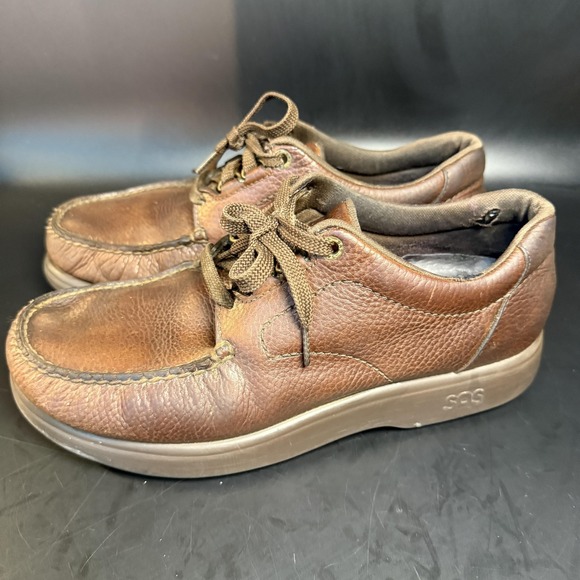 SAS‎ Bout Time Out Shoes Mens Size 8 Leather Walking Comfort Oxford Casual Lace - Picture 4 of 6